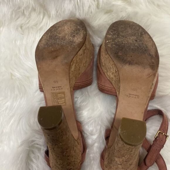 Gucci Danielle Platform Sandals Brick Red - Picture 13 of 13